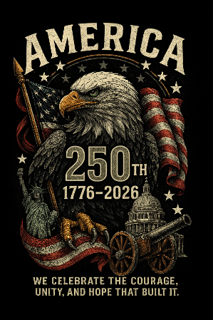 America's 250th Birthday Hooded Sweatshirt